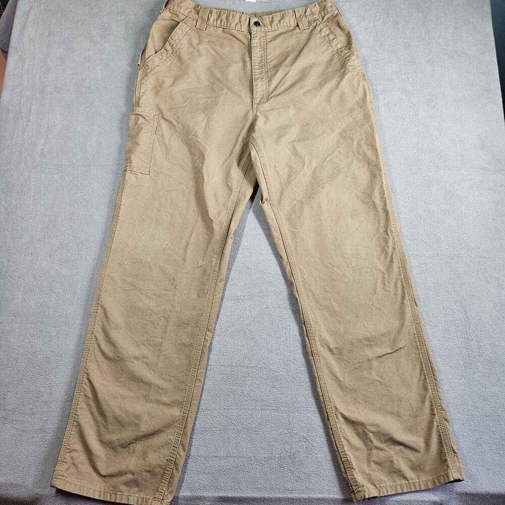 Carhartt Pants Mens 36x32* Khaki Cargo Carpenter B151 DKH Loose Original‎ Fit
